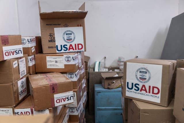 <p>Inside the medical stockroom of Migosi Sub-county Hospital, boxes of antiretroviral drugs labeled ‘USAID’ line the shelves, remnants of the last donation before funding cuts on April 24, 2025 in Kisumu, Kenya. </p>