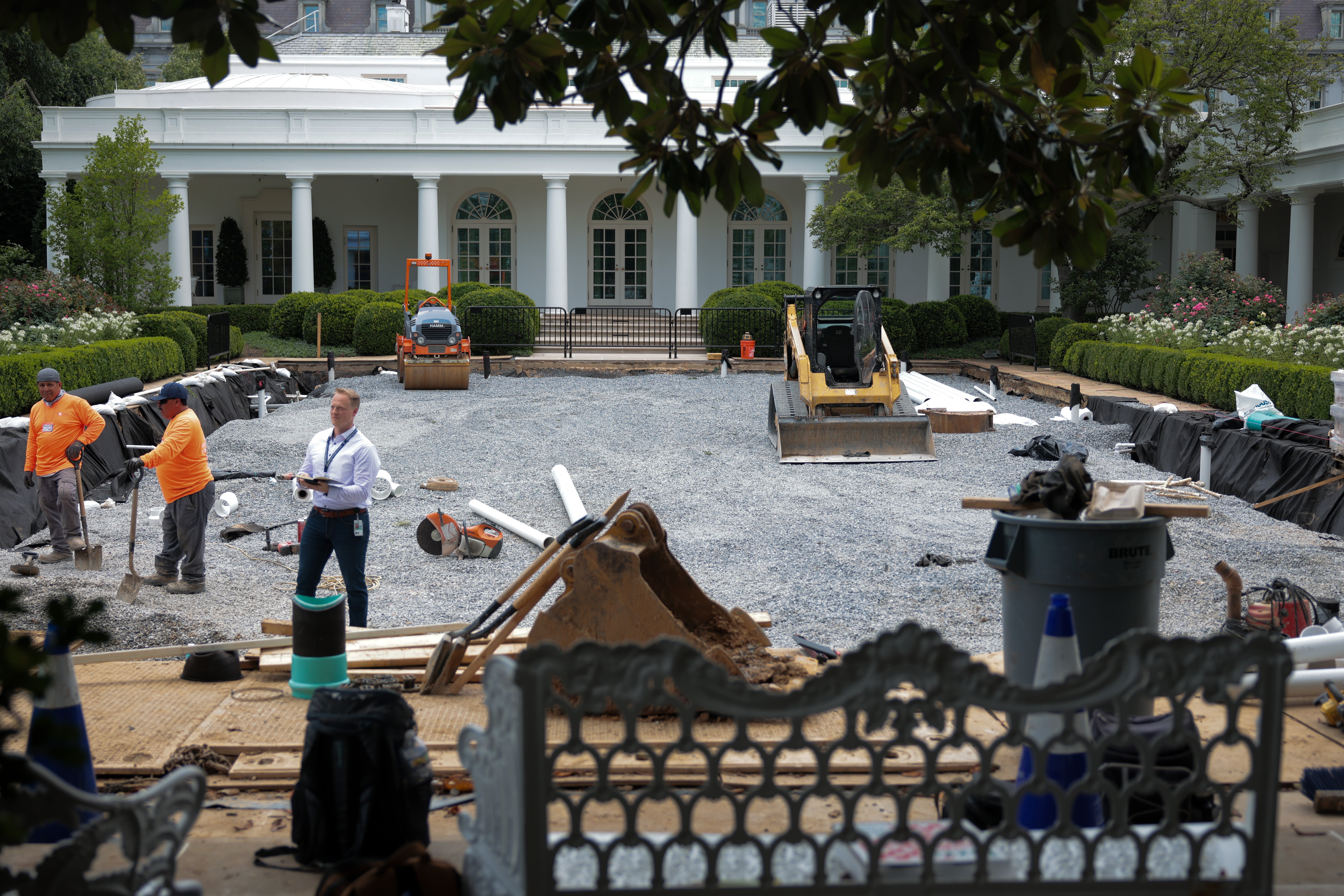 Trump’s plan to uproot the garden and replace it with a stone patio – similar to one he has at his Mar-a-Lago residence in Florida – was first reported by The New York Times in February