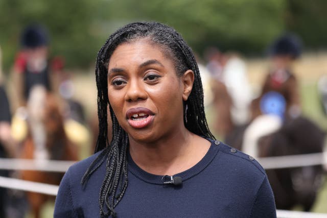 Kemi Badenoch said Rachel Reeves ‘is boxed in by her party on one side, and her fiscal rules on the other’ (PA)
