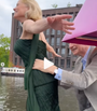Pamela Anderson and Liam Neeson recreate iconic Titanic pose 