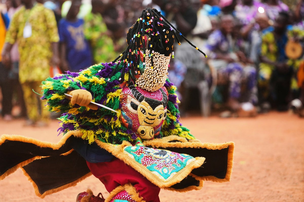 Photos of Benin's traditional mask festival as ancient customs come alive