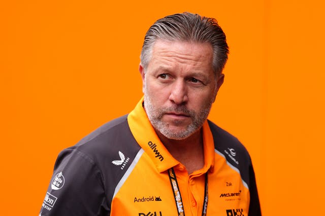 McLaren CEO Zak Brown pictured ahead of Sunday’s Hungarian Grand Prix (Bradley Collyer/PA)