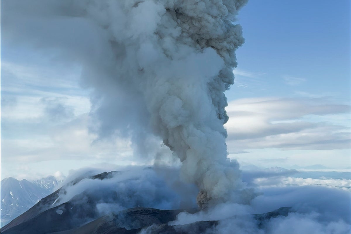 A volcano in Russia’s Far East erupts for the first time in centuries