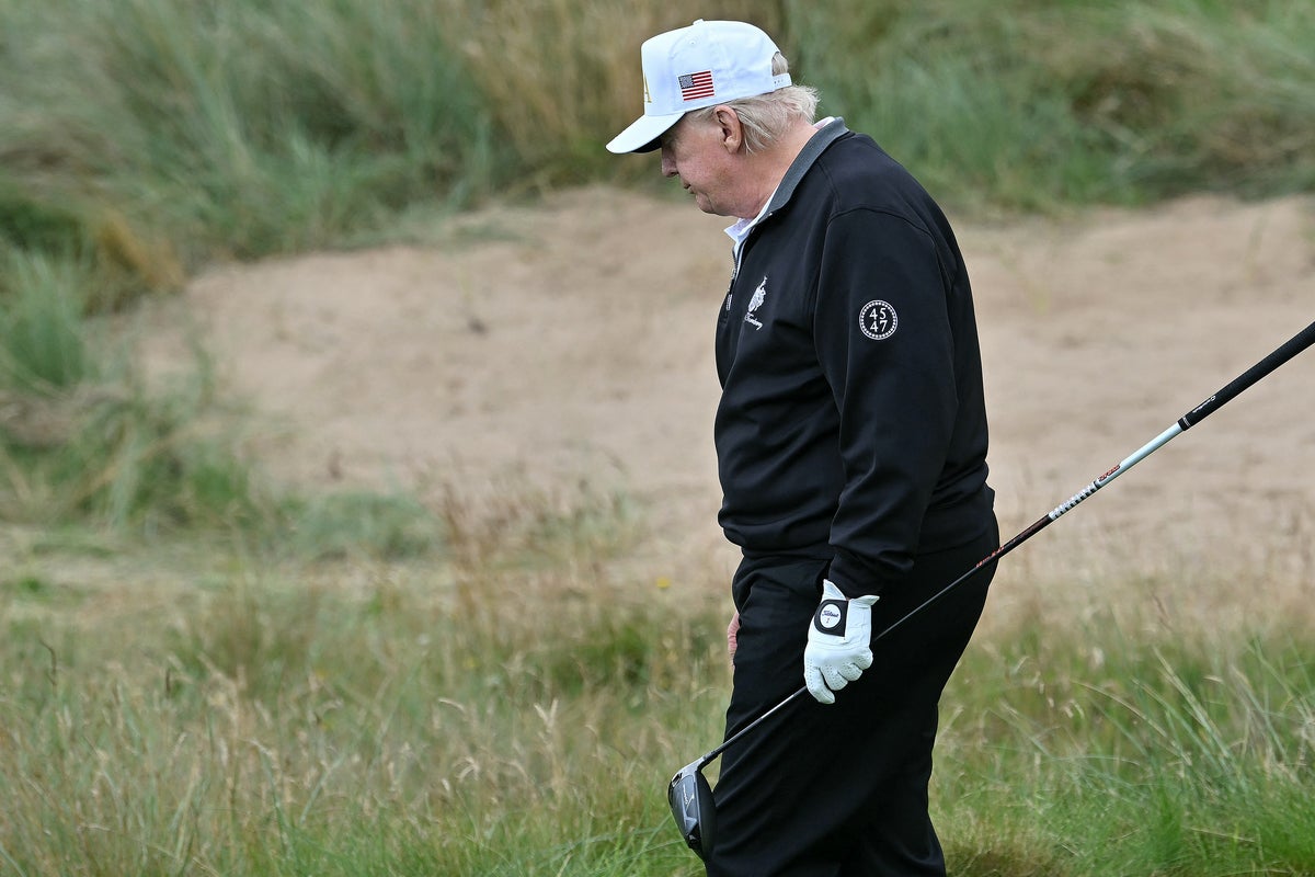 White House boasts about Trump’s golf score – days after he was accused of cheating on his own course