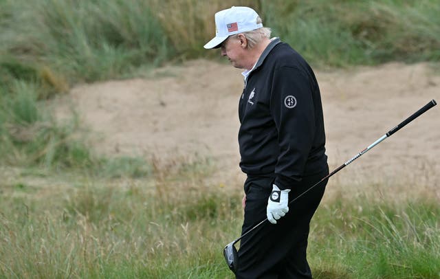 <p>President Donald Trump, an avid golfer, won a club championship title at his Bedminster golf club over the weekend</p>