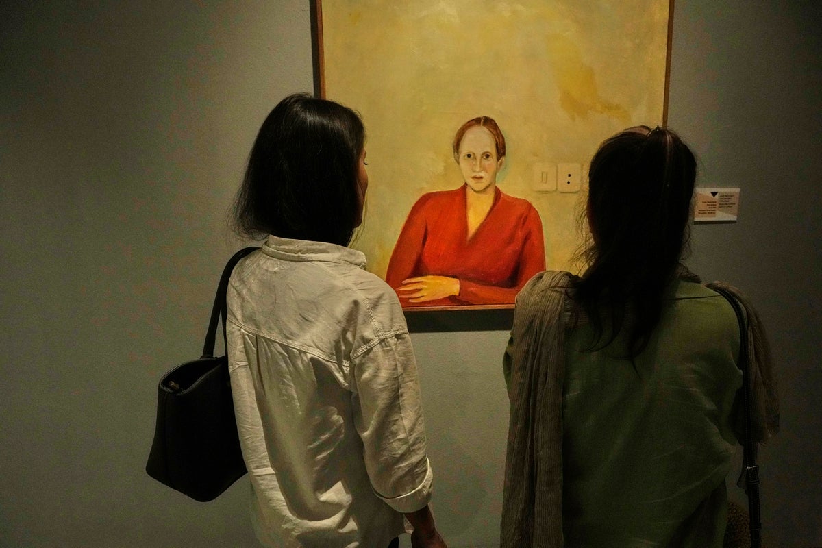 Photos from 'In Women's Words' exhibition that showcases modern Iranian women artists