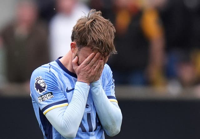 <p>Tottenham’s James Maddison suffered another injury setback (Jacob King/PA)</p>