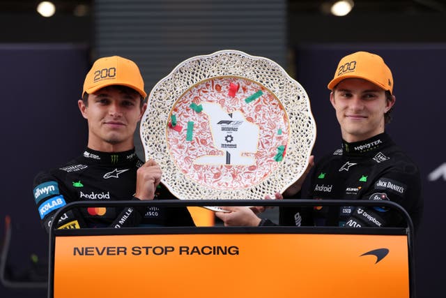 <p>Lando Norris (left) and Oscar Piastri (Bradley Collyer/PA)</p>