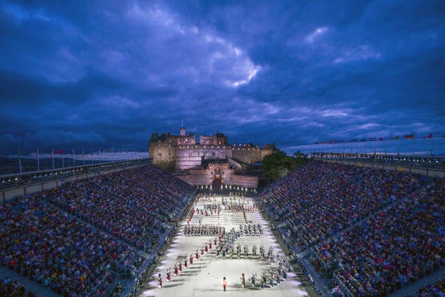 The organisers of the Royal Edinburgh Military Tattoo have announced that Monday’s performance has been cancelled as a result of inclement weather brought about by Storm Floris (Jane Barlow/PA)
