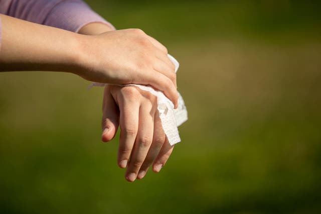 <p>The public has been warned that non-sterile alcohol-free wipes should not be used for the treatment of wounds (Alamy/PA)</p>