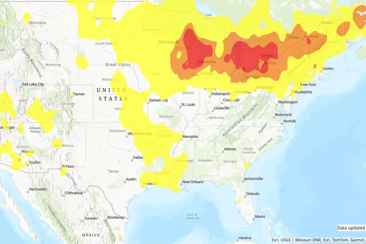 Wildfires mapped: Where will be affected by smoky conditions this week?