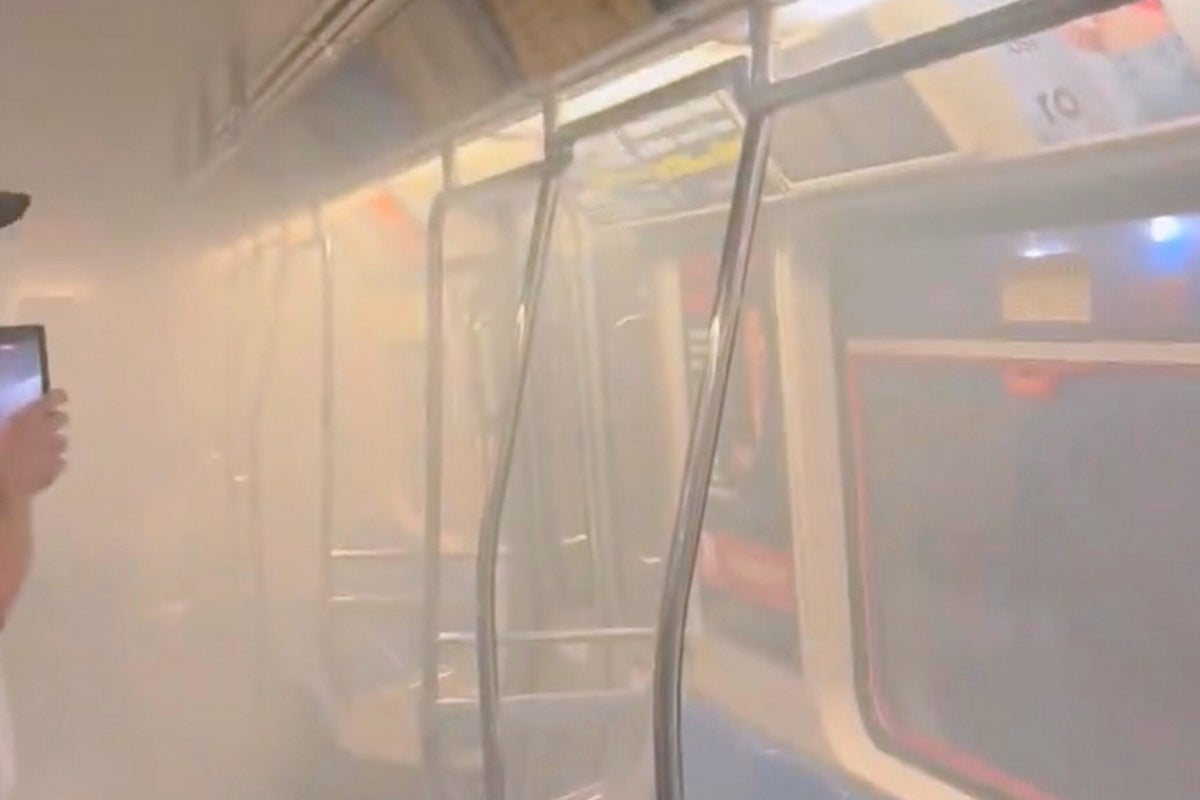 Flames and smoke force passengers to flee New York City area train