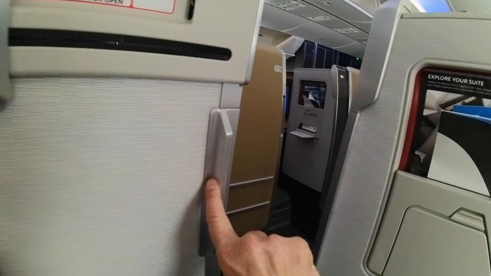 All new business seats have privacy doors
