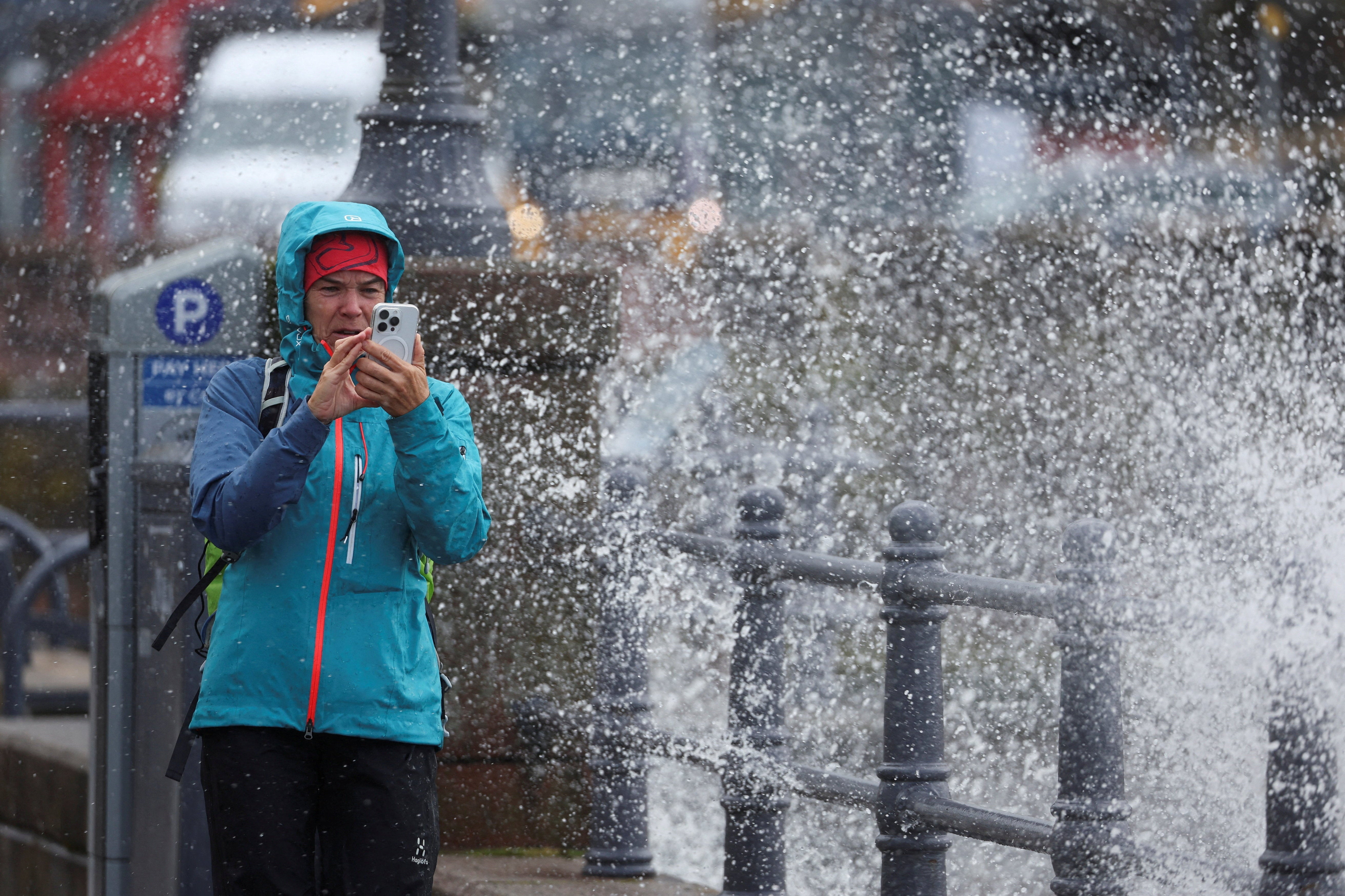 Winds of more than 100mph were recorded on Monday as a storm across the country.