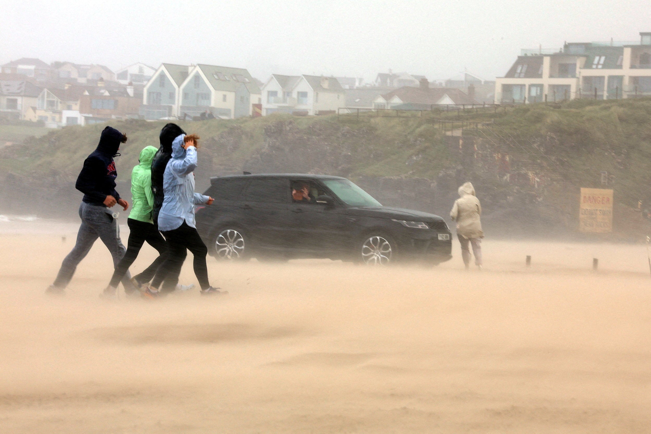 Severe gusts on the northern coast of Scotland on Monday