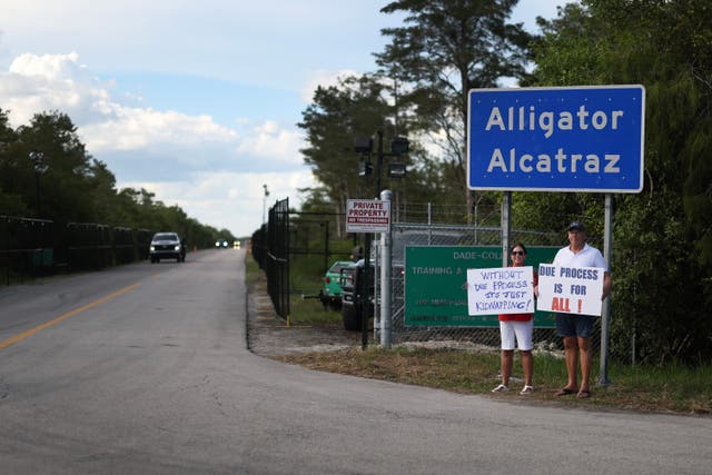 <p>The DHS rejects claims of a disease outbreak at the Florida Everglades detention center after a detainee’s lawyer called ‘petri dish for disease’</p>