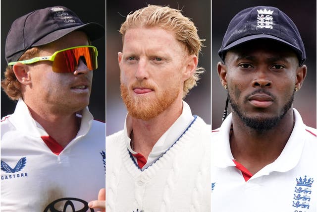 Ollie Pope, Ben Stokes and the pace attack are among the issues facing England (Bradley Collyer/Martin Rickett/PA)