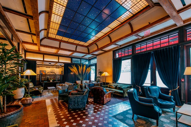 <p>The lobby at the Greenwich Hotel in Tribeca, New York</p>