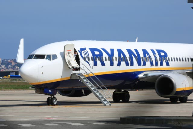 <p>The Ryanair flight was delayed for almost two hours</p>
