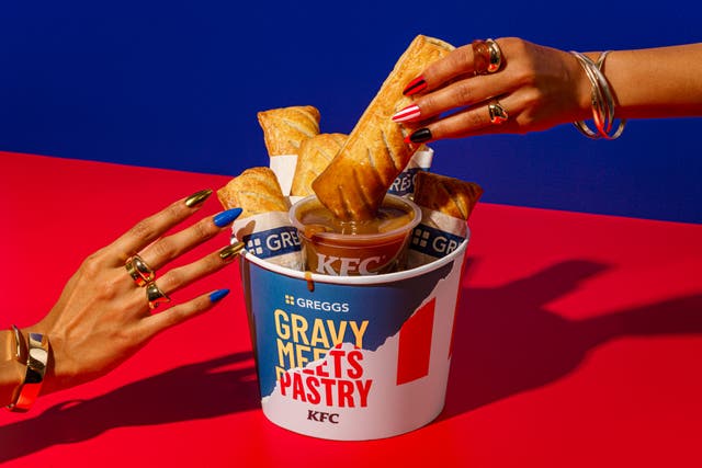 <p>The Greggs sausage roll drenched in KFC gravy will be available from August 15</p>
