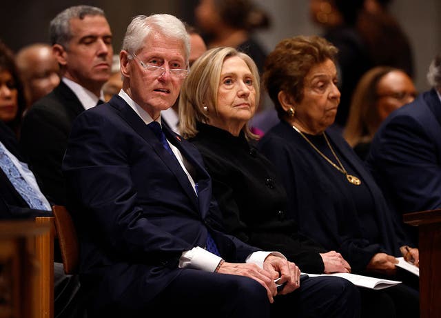 <p>Former President Bill Clinton and Hillary Clinton</p>