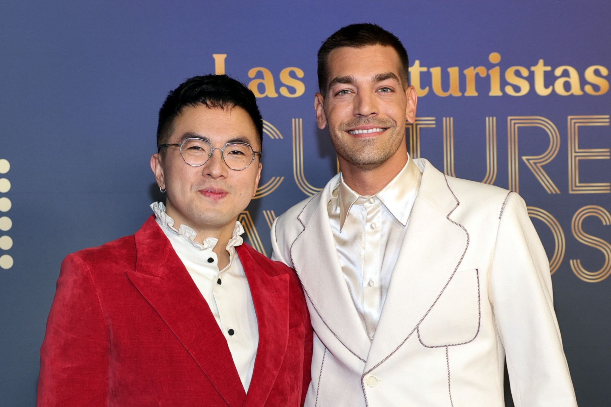 Bowen Yang and Matt Rogers at the 2025 Las Culturistas Culture Awards