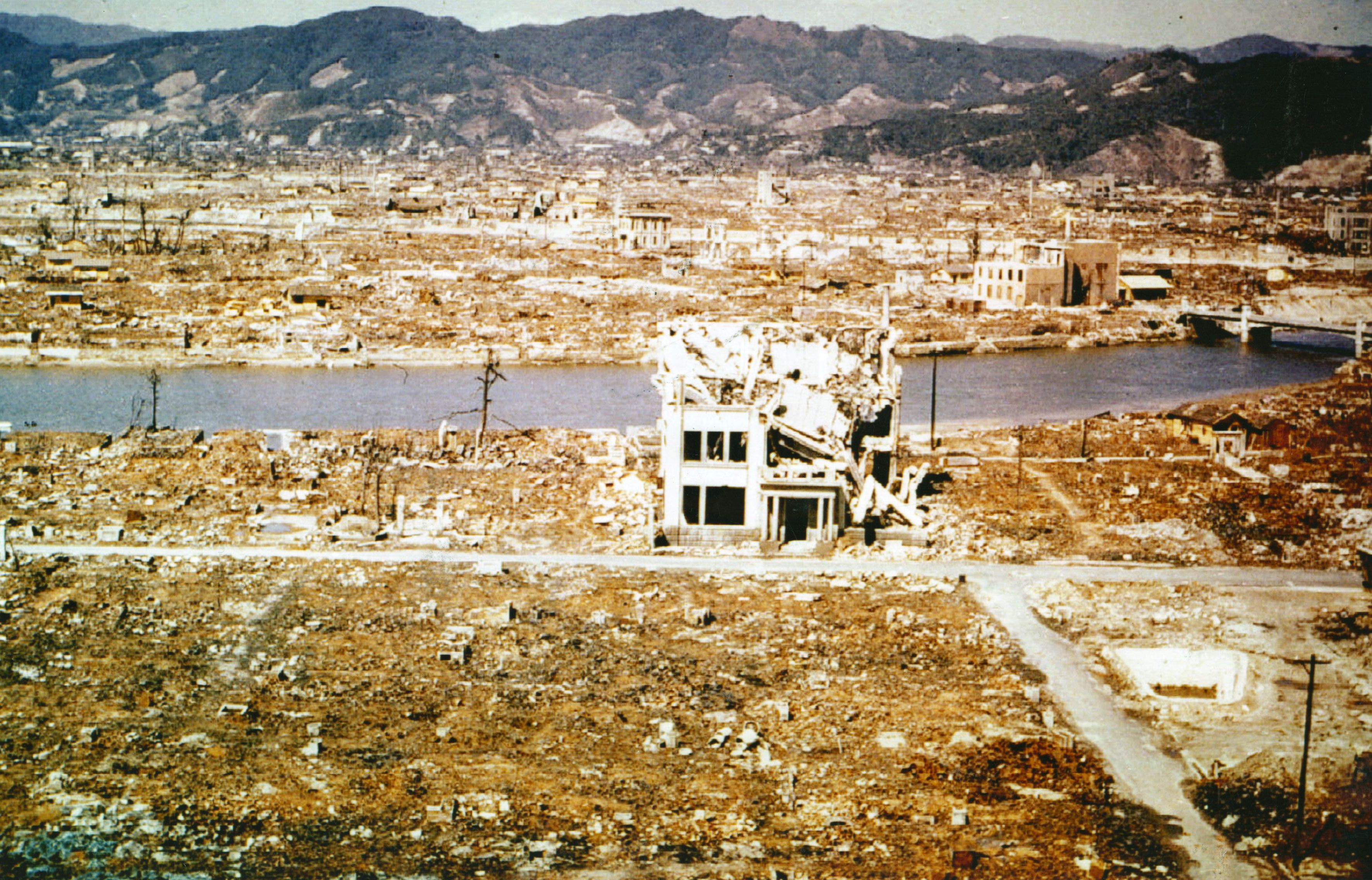 One of the few buildings left after ‘Little Boy’, a bomb equivalent to 20,000 tonnes of TNT, was dropped on Hiroshima