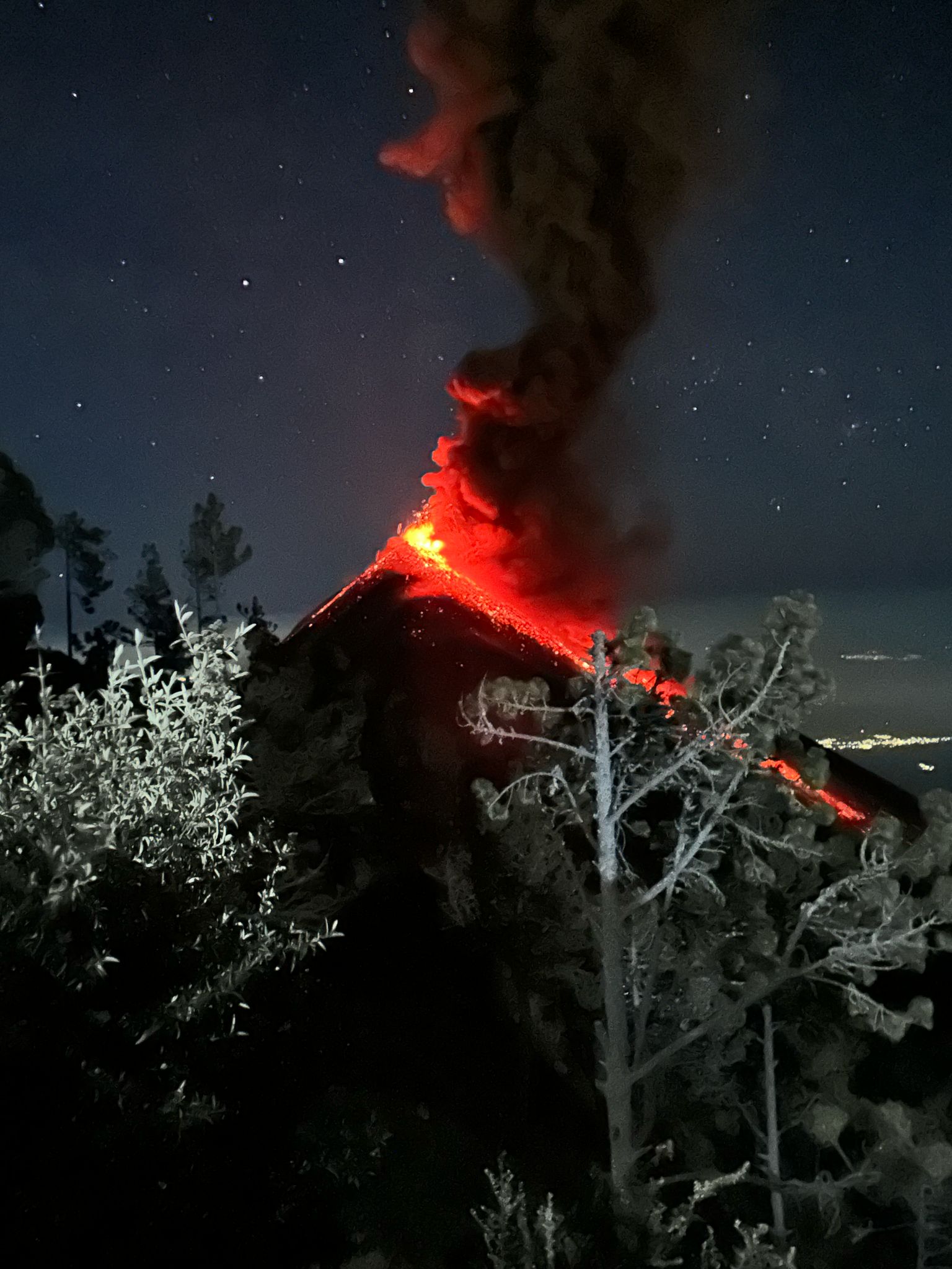 Fuego volcano eruption