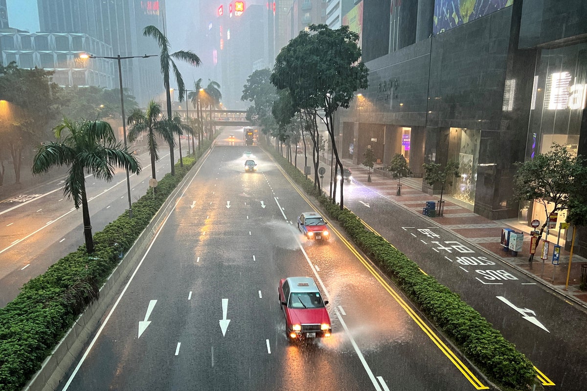 Black storm warning paralyses Hong Kong as torrential rain triggers floods and landslides