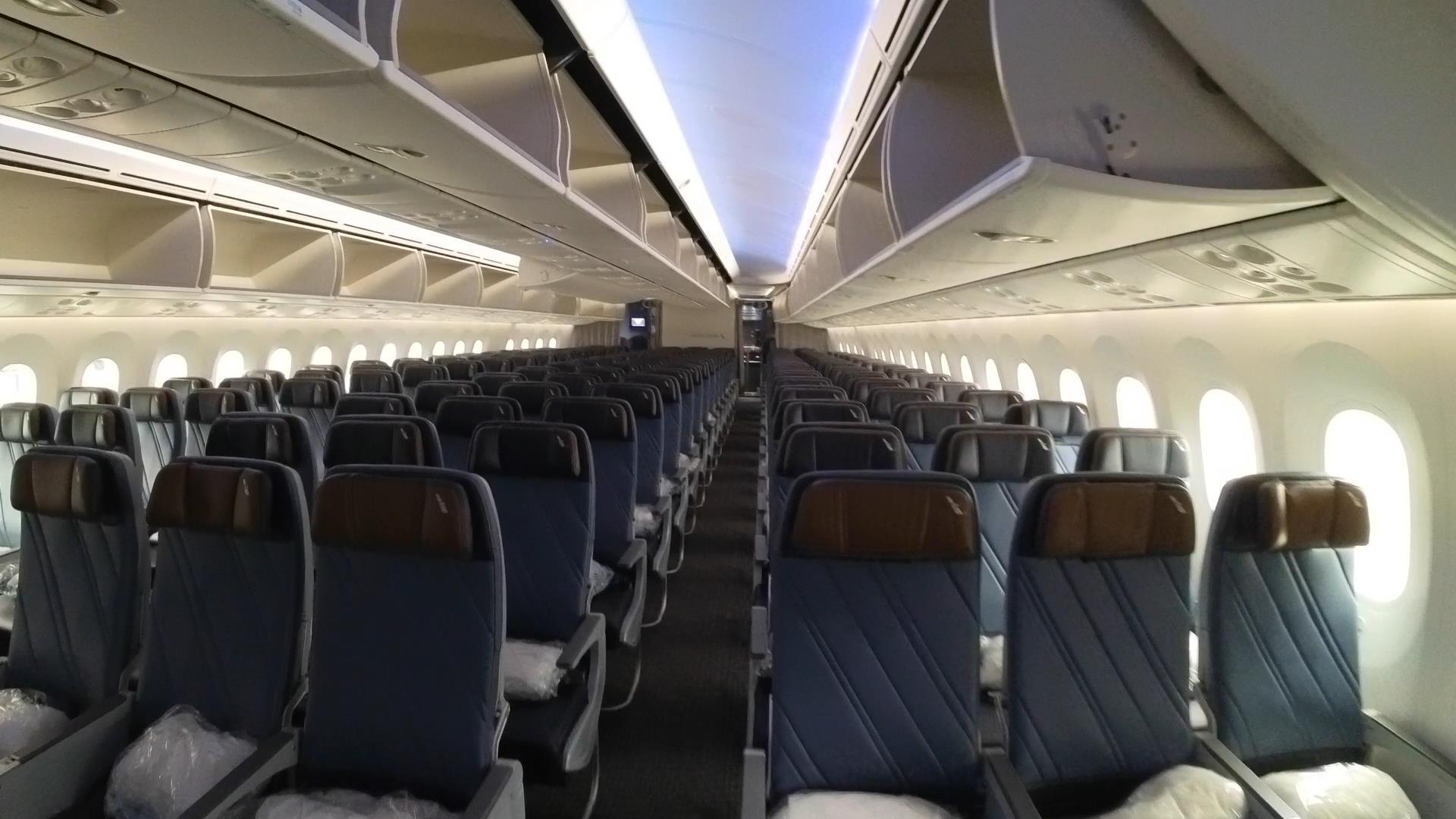 New Economic Cabin Seats, above, with USB-C charge ports