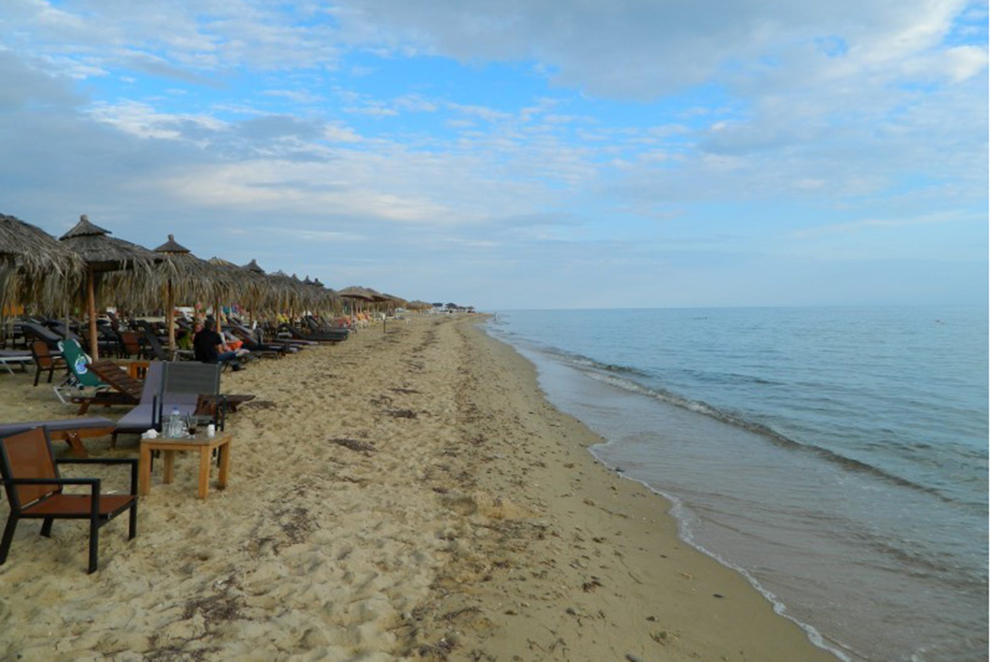 Ofryni beach in Kavala, where Michele Ann Bourda went missing while with her husband on Friday