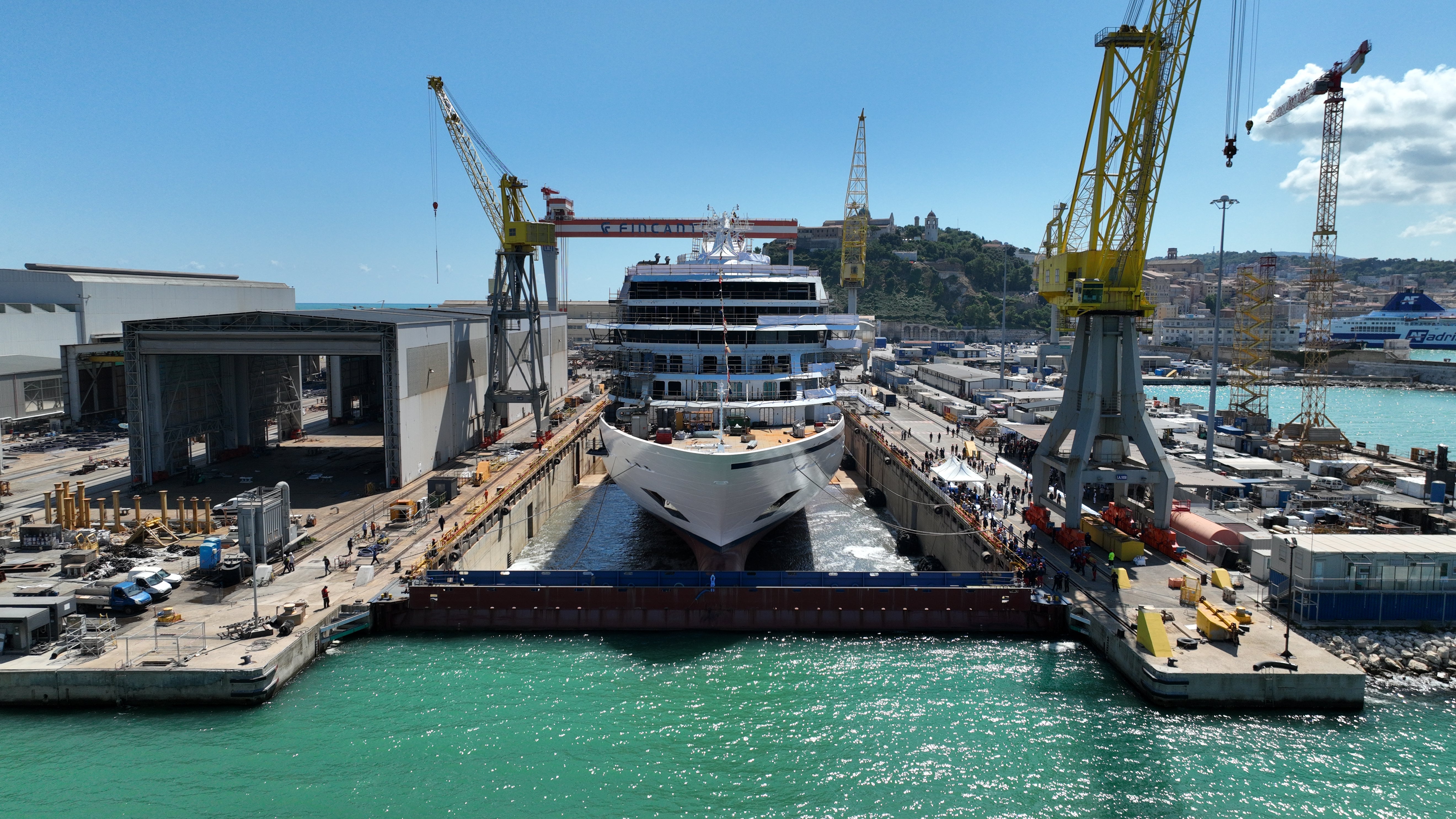 A float-out ceremony was held for Viking Mira on 31 July