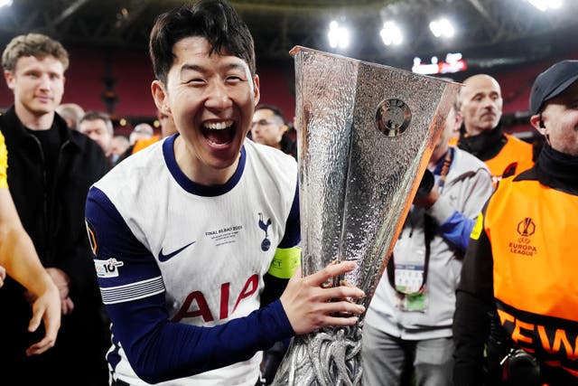 <p>Son Heung-min led Spurs to Europa League glory in May (Nick Potts/PA)</p>