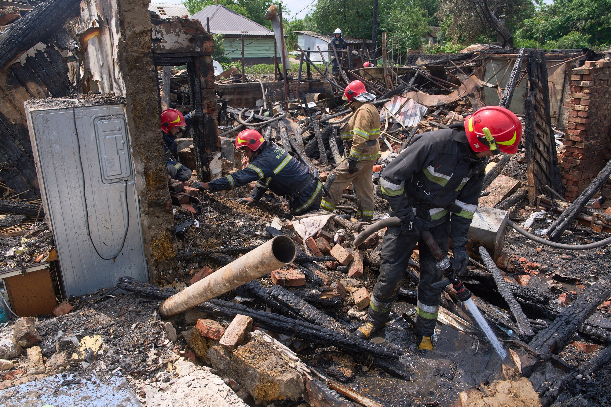 Aftermath of a Russian strike in Zaporizhzhia, Ukraine