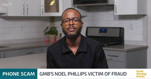 <p>GMB presenter Noel Phillips shares his experience of being scammed </p>