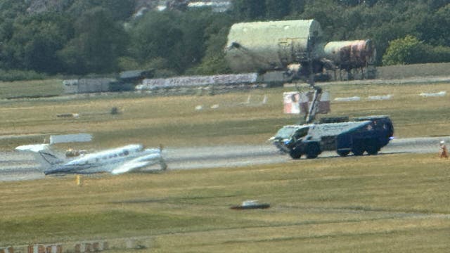 <p>Birmingham Airport has temporarily closed its runway with all flights currently grounded after a small aircraft made an emergency landing</p>