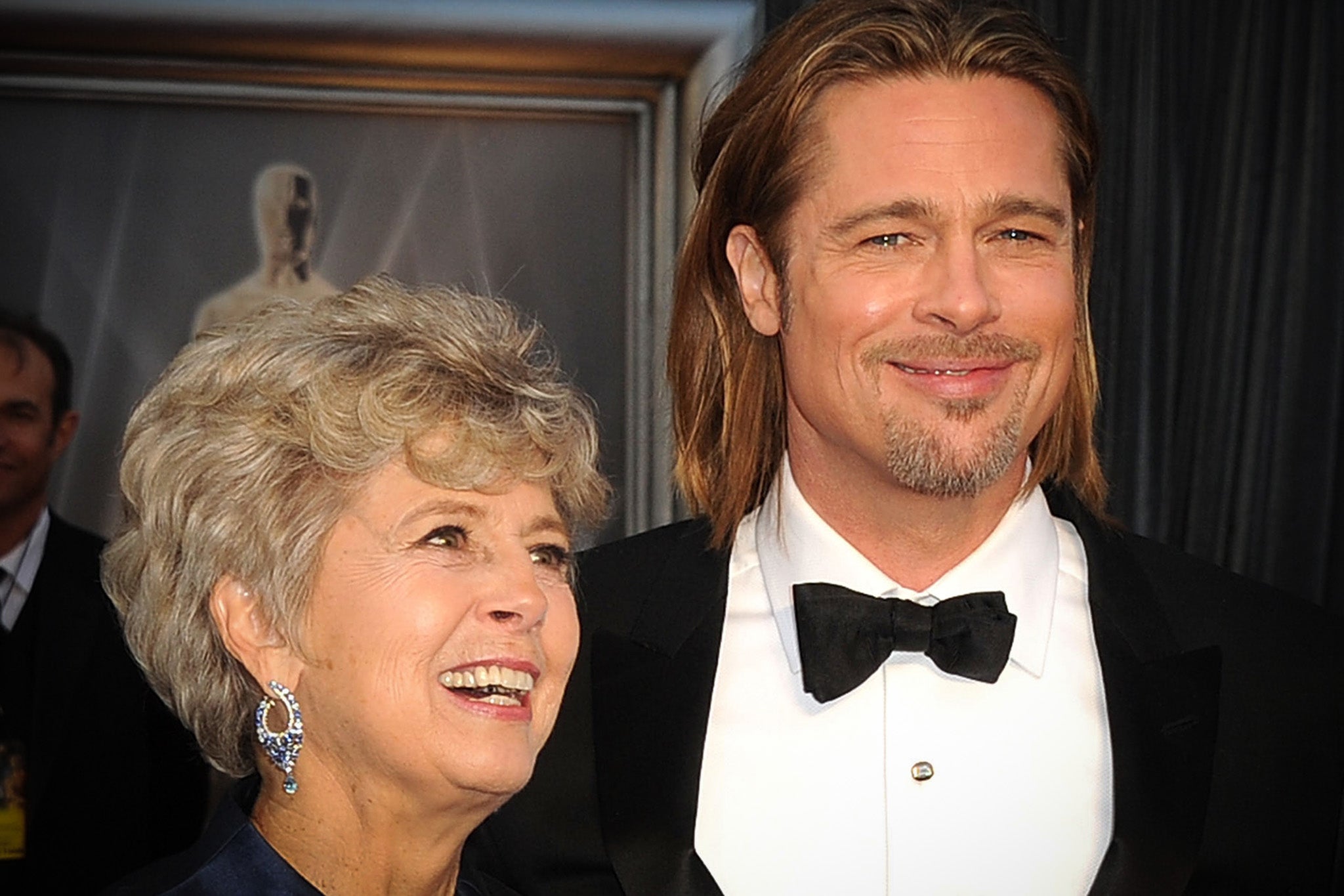 Jane Pitt and Brad Pitt arriving at the Academy Awards in February 2012