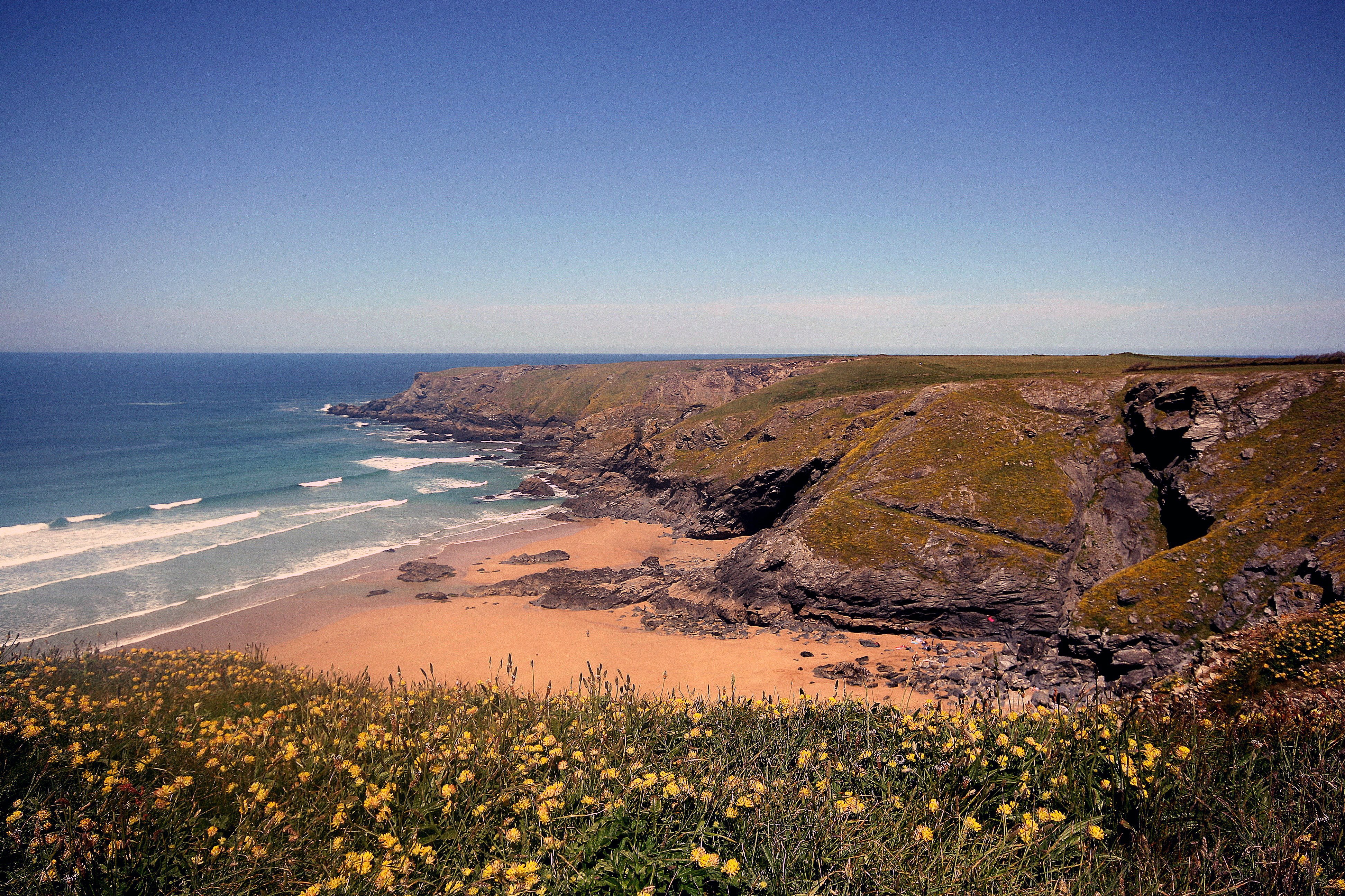 <p>Porth Joke Beach, Cornwall</p>