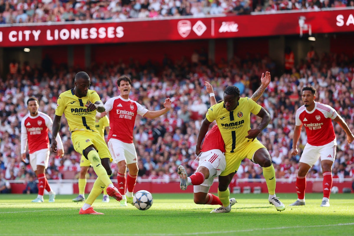 Arsenal vs Villarreal live: Ex-Gunner Nicolas Pepe scores opener as Viktor Gyokeres makes first start