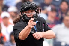 MLB is calling up its first female umpire, promoting Jen Pawol for Saturday's Marlins-Braves game
