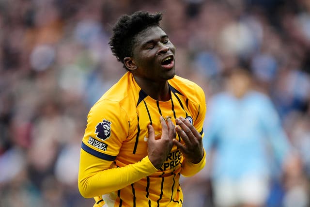 <p>Manchester United have been heavily linked with a move for Brighton’s Carlos Baleba (Martin Rickett/PA)</p>