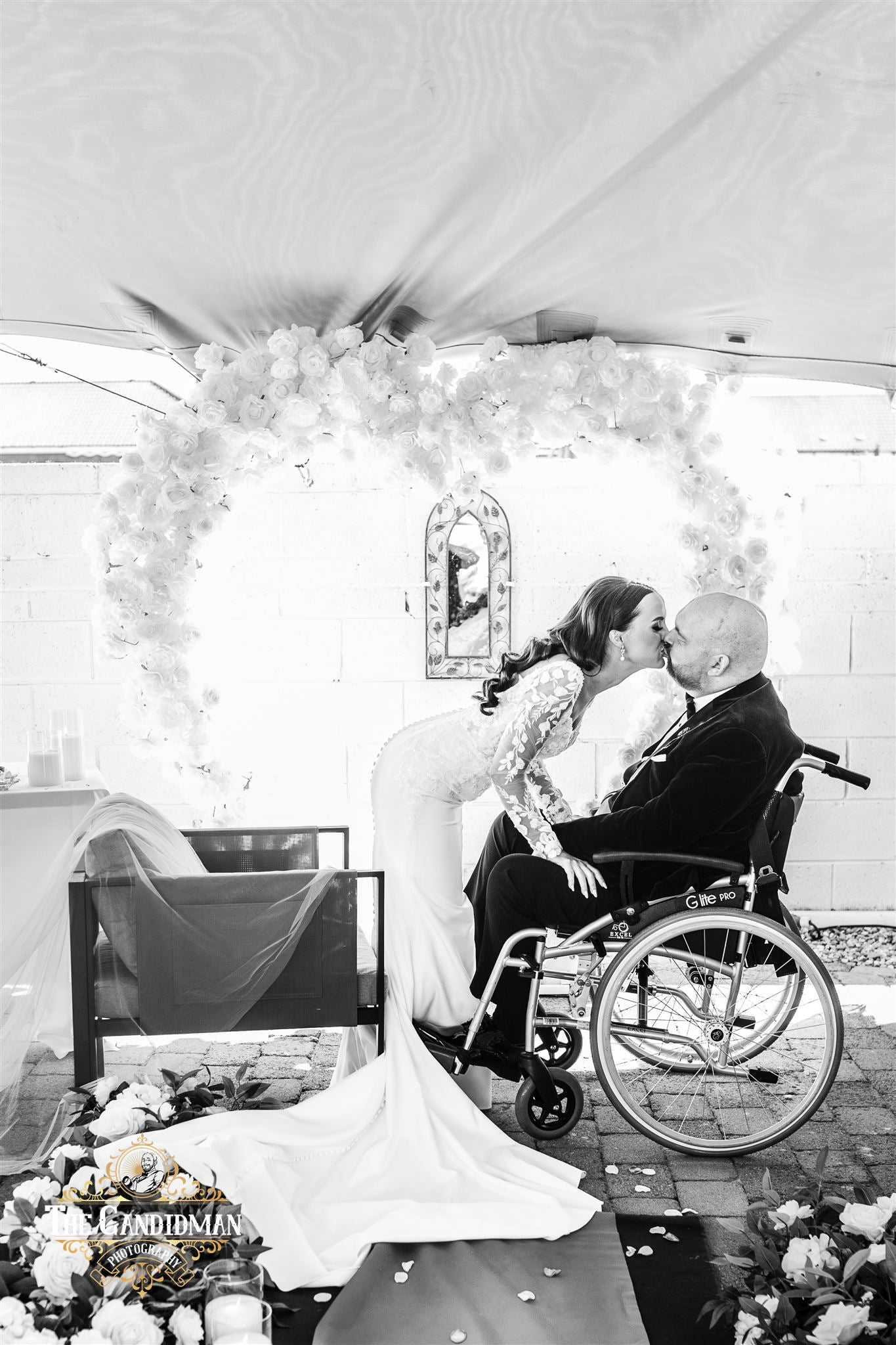 Dean on his wedding day with his wife