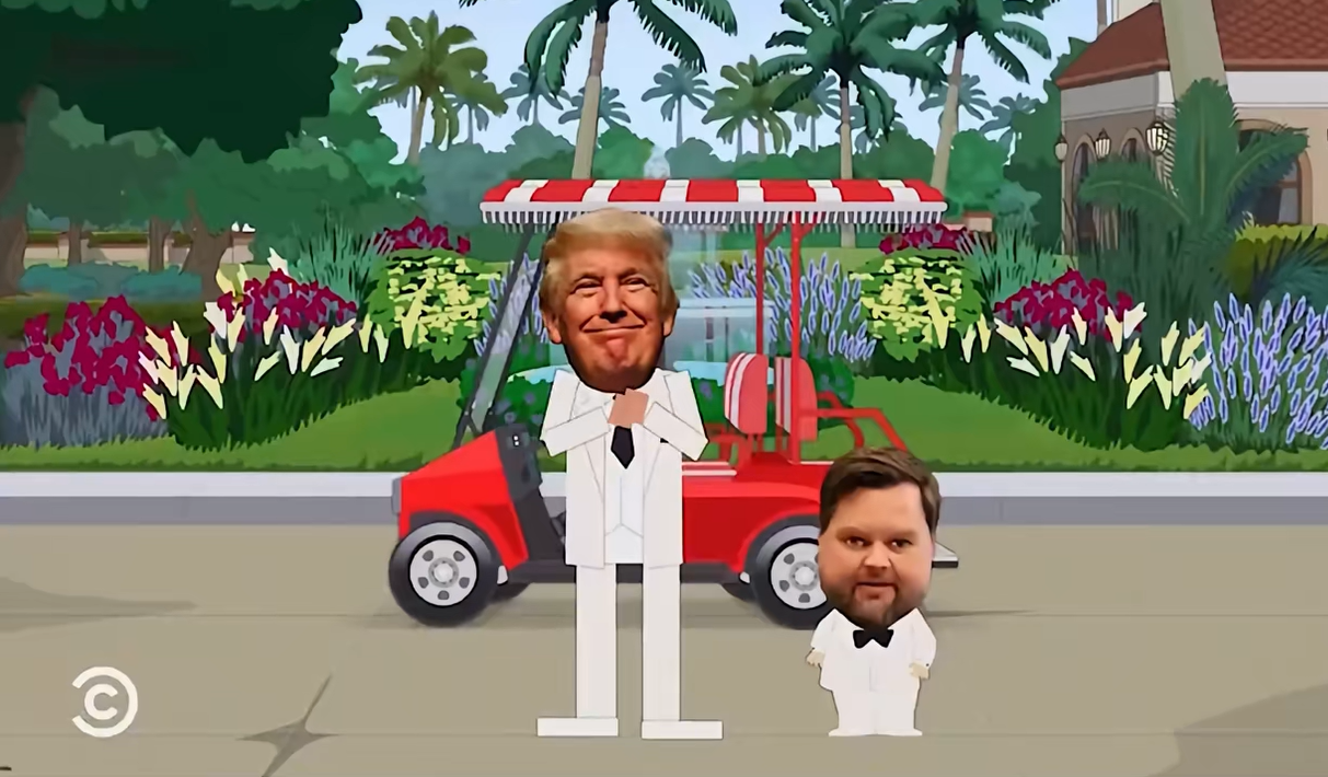 Donald Trump alongside JD Vance in the latest South Park episode