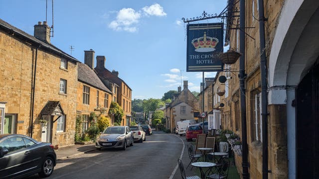 <p>The Crown Hotel on a lovely sunny afternoon in Blockley in Gloucestershire </p>