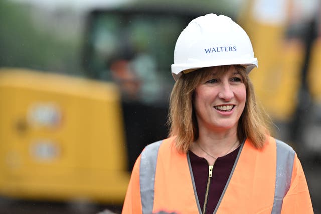 Chancellor of the Exchequer Rachel Reeves visits a coal tip in Port Talbot (Matthew Horwood/PA)