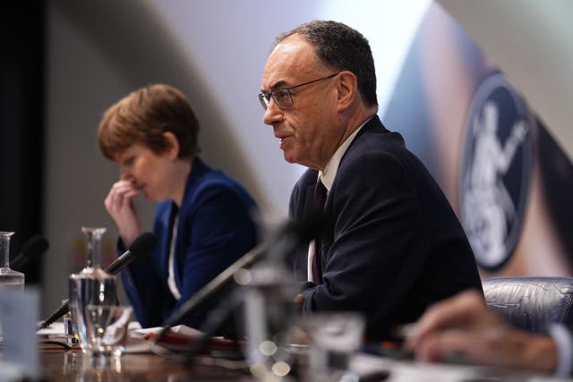 Governor of the Bank of England, Andrew Bailey (Jordan Pettitt/PA)