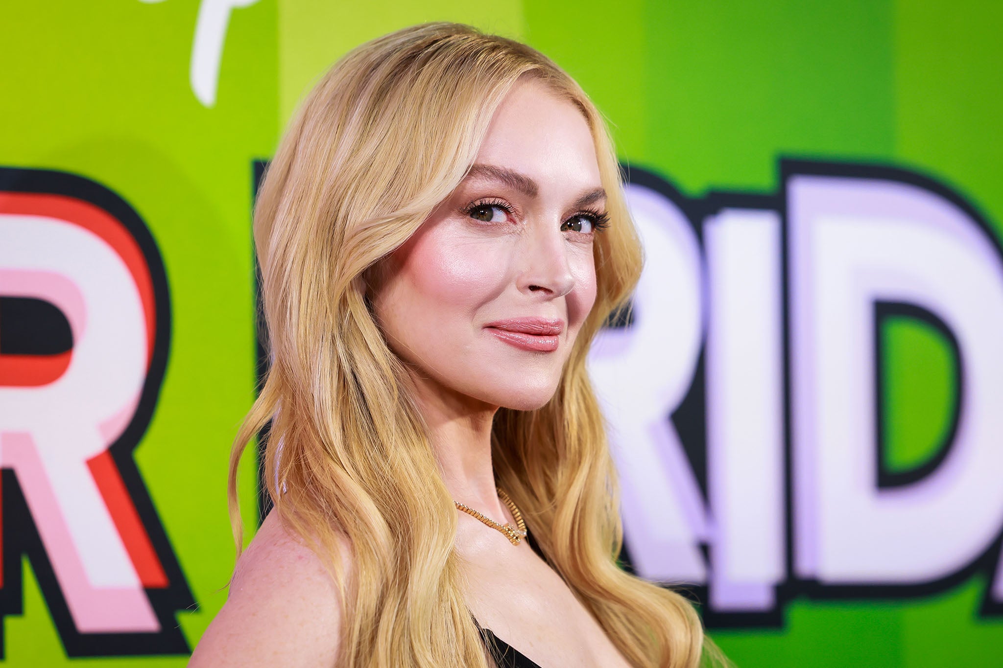 Lindsay Lohan at the premiere of ‘Freakier Friday’ earlier this year