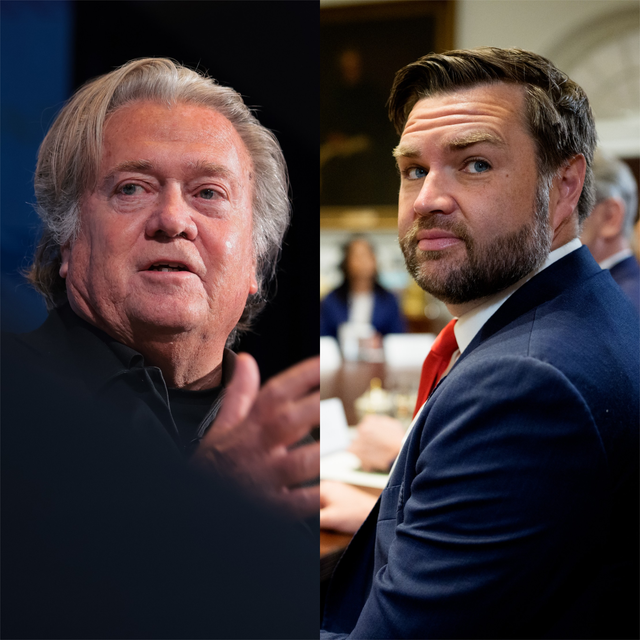 <p>Steve Bannon is mulling over a run for president in 2028 because he does not think that vice president JD Vance is ‘tough enough’ according to a new report</p>