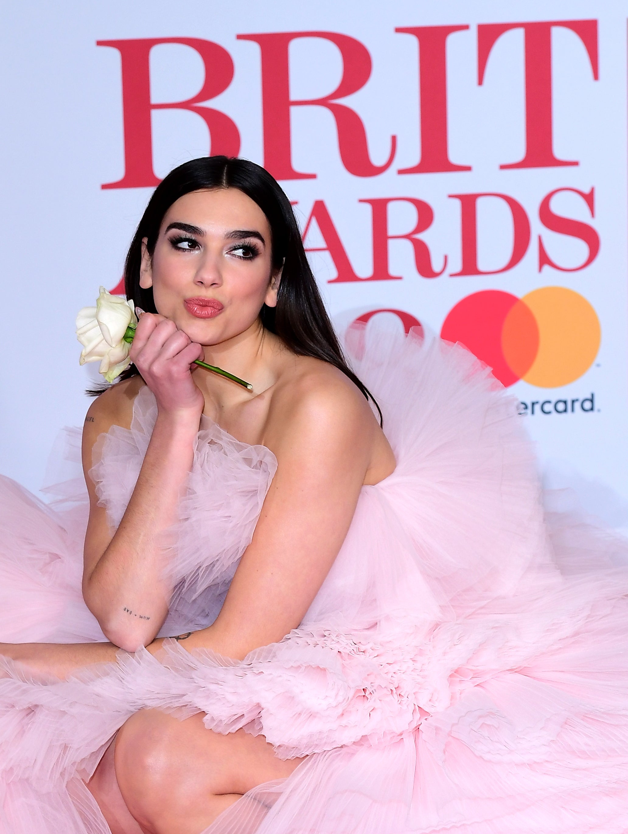 Dua Lipa at the Brit Awards 2018