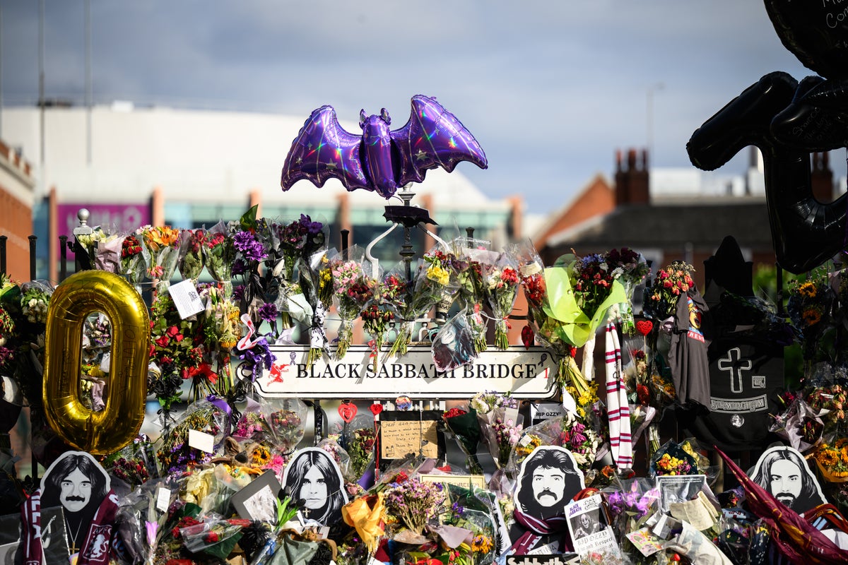 Flowers laid at Ozzy Osbourne memorial to be composted for singer’s final resting place